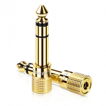 Đầu Chuyển Audio 6.5mm sang 3.5mm Ugreen Mạ Vàng Cao Cấp