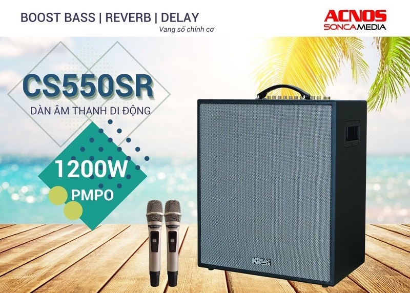 Acnos CS550SR là loa kéo di động