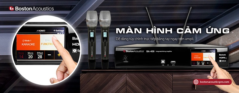 Amply Boston Acoustics BA400 tùy chỉnh dễ dàng