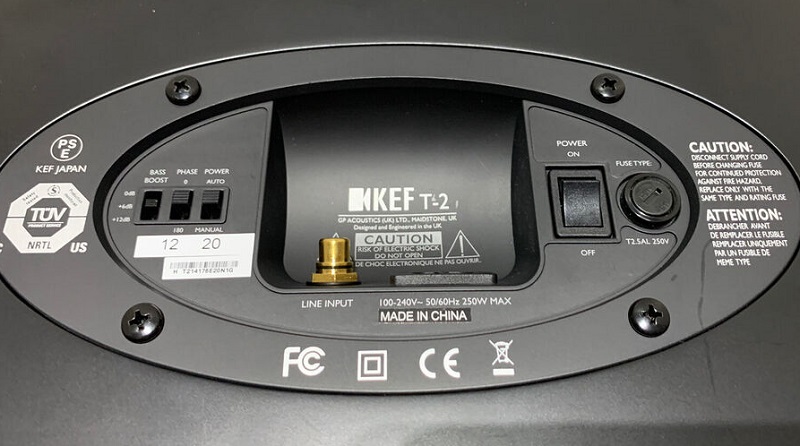 kết nối của Loa KEF T-2 