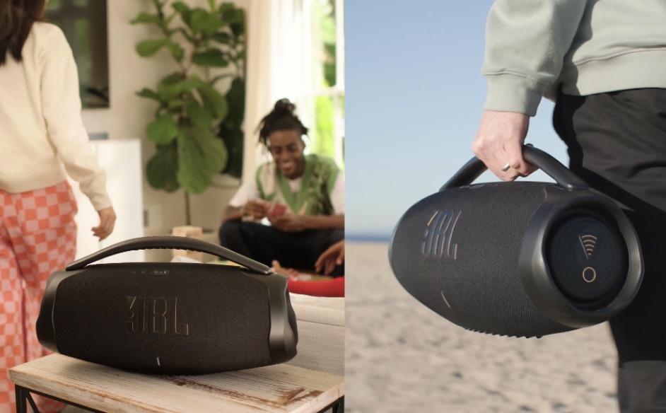 JBL đã gia tăng công suất: khi cắm điện loa đạt 200W và khi sử dụng pin là 140W 