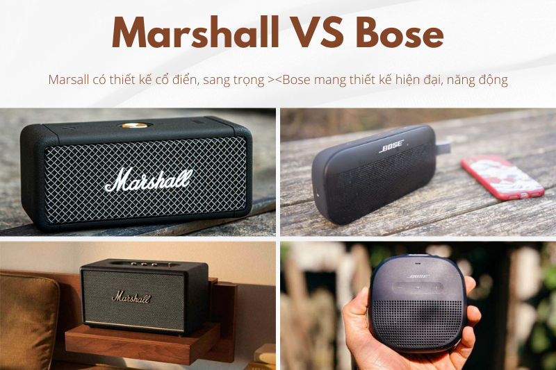 So sánh loa Bose và Loa Marshall