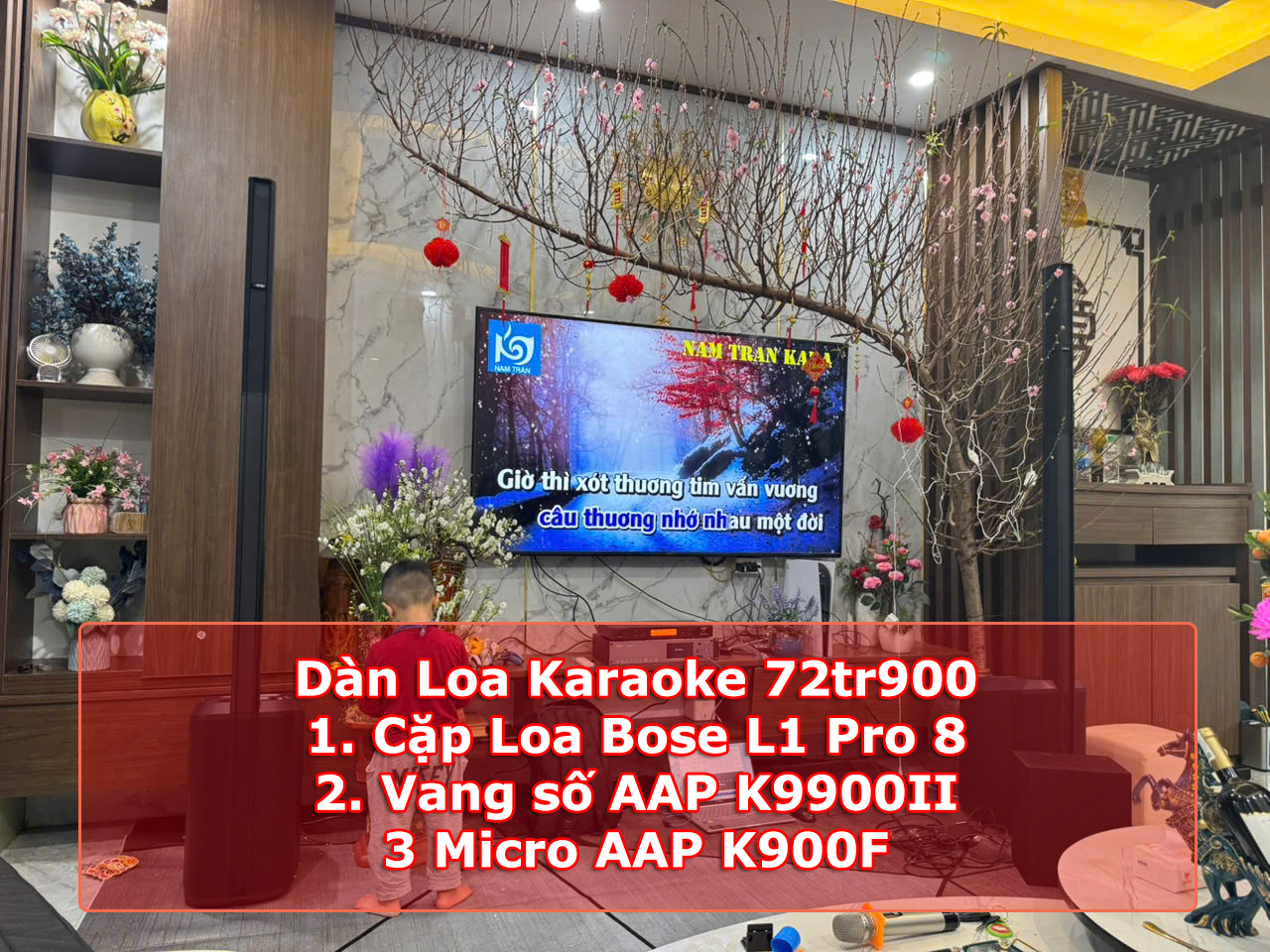 Lắp đặt dàn karaoke Bose L1 Pro 8 cho gia đình anh Dũng ở Vĩnh Phúc